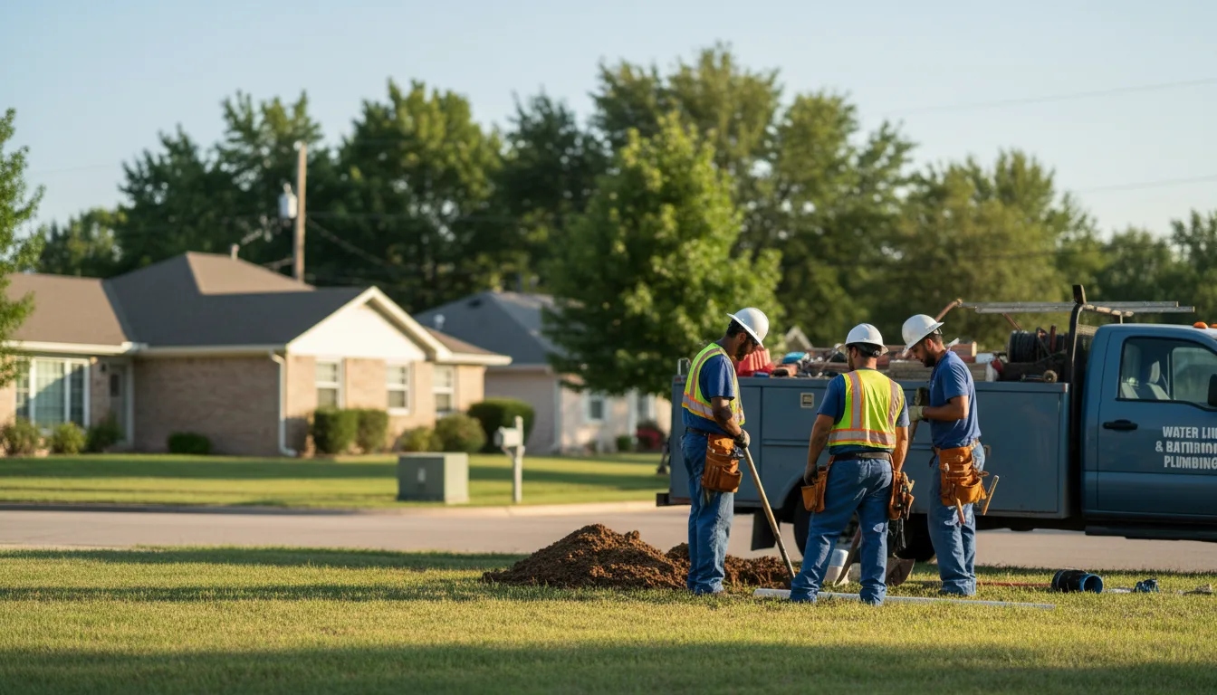 Residential water line and bathroom plumbing service in Counselor, NM